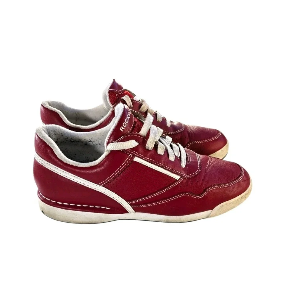 Rockport ProWalker M7100 Mens Walking Shoes Size 9 Red Leather APM26865